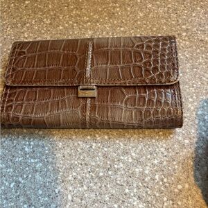 Charming Brown Crocodile Embossed Wallet